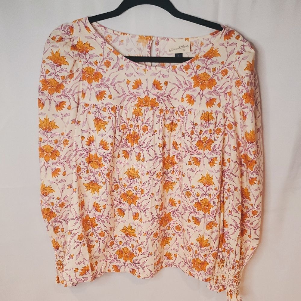 Universal Thread Floral Print Long-Sleeved Gypsy Shirt Size XL